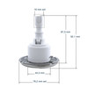 JET  OHNE GEHAUSE  MINI STORM  3-FINGER  PULSATOR  MIT GEWINDE  OHNE LOGO  INOX  AB 2012 