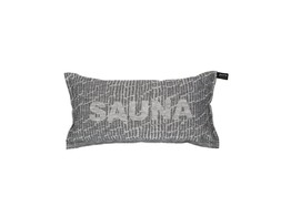 Saunatikut sauna kussen 22 x 40 cm wit / zwart